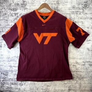 Nike Team Virginia Tech Hokies Vintage Football Jersey Shirt Stitched Mens Large